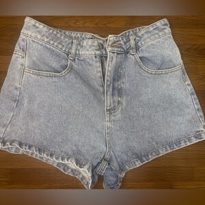 Kittenish Light Blue Jean Shorts